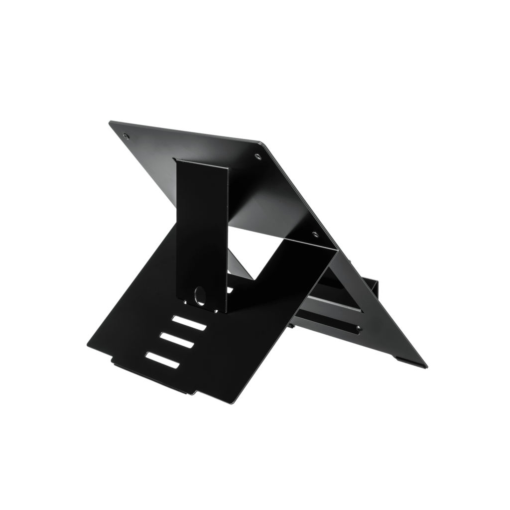 R-Go riser laptopstandaard achterkant zwart ergonomische accessoires
